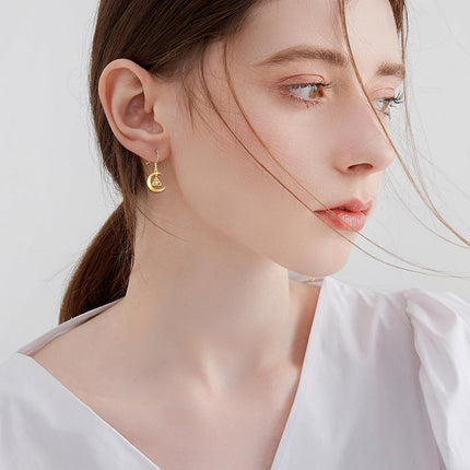 Gold 14K Flower Filigree Heart Dangle Drop Leverback Earrings for Women - Christmas Gift Ideas