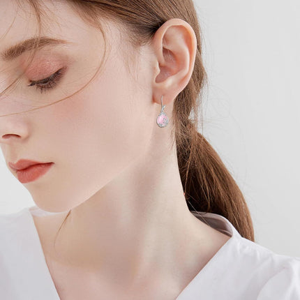 925 Sterling Silver Blue Opalite Drop Earring Leverbacks for Women