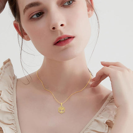 14K Gold Tree Of Life Pendant Necklace For Women