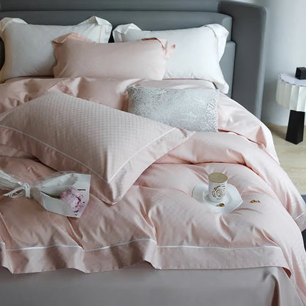 New 1000TC Egyptian Cotton Bedding Sets Luxury Jacquard Duvet Cover Flat sheet Pillowcase