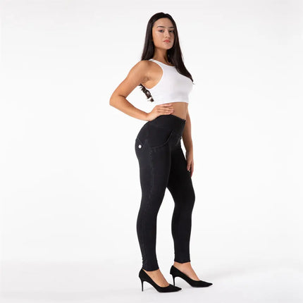 Melody Fit Jeans Full Length Push Up Skinny Slim High Waist Four Ways Stretchable Denim Jeans for Woman Summer