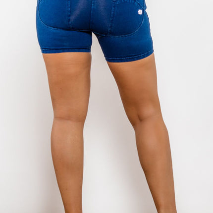 Full Size Zip Closure Denim Shorts