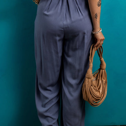 Tied Wide Leg Pants with Pockets