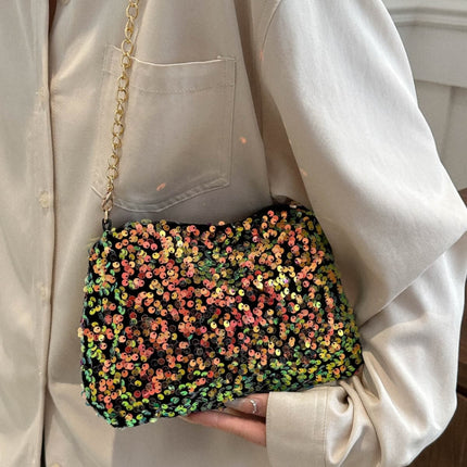 Sequin Removable Strap Shoulder Bag