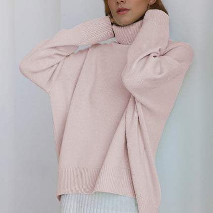 Basic Bae Turtleneck Dropped Shoulder Long Sleeve Sweater