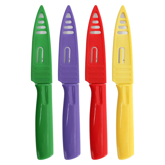Gibson Colorsplash 4 Piece Paring Knife Set in Assorted Colors