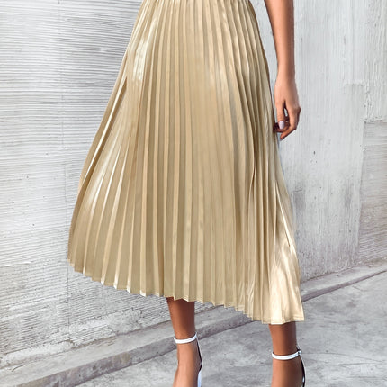 Pleated Midi Skirt