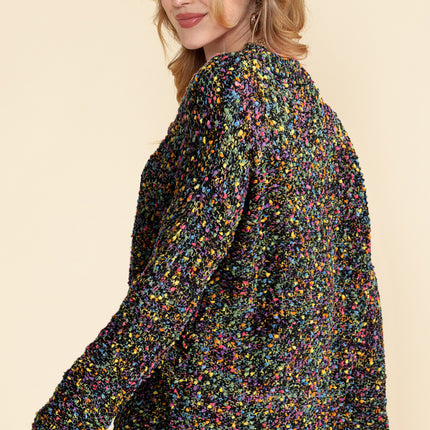 Confetti V-Neck Long Sleeve Sweater