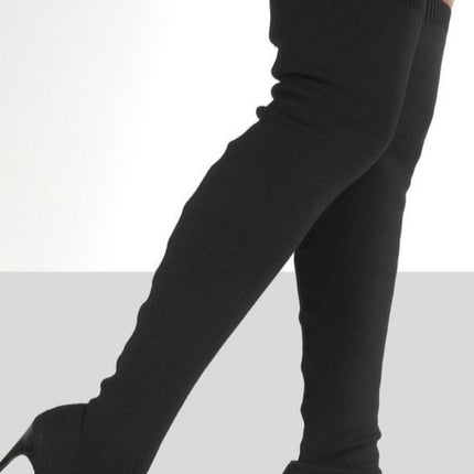 Point Toe Over Knee Stiletto Boots