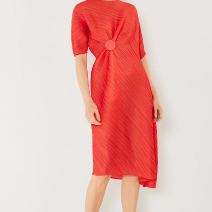 Marina West Swim Pleated Dolman Sleeve Dress