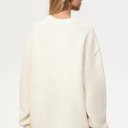 Basic Bae Round Neck Dropped Shoulder Sweater