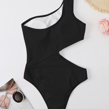 Cutout One Shoulder One-Piece Swimwear