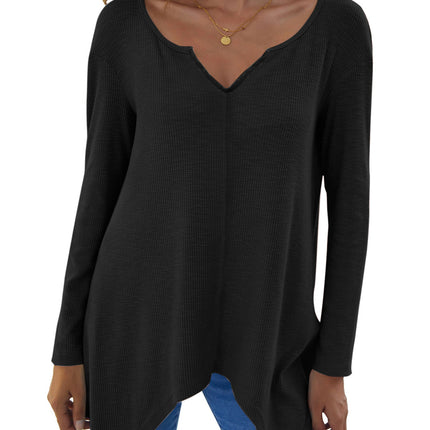 Full Size V-Neck Long Sleeve T-Shirt