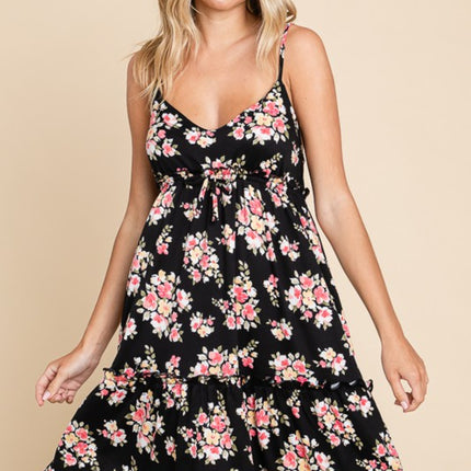 Culture Code Full Size Floral Frill Cami Dress