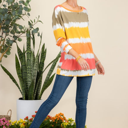 Celeste Full Size Striped Long Sleeve T-Shirt