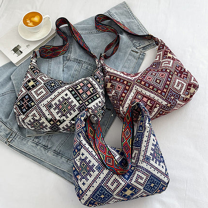 Geometric Adjustable Strap Crossbody Bag