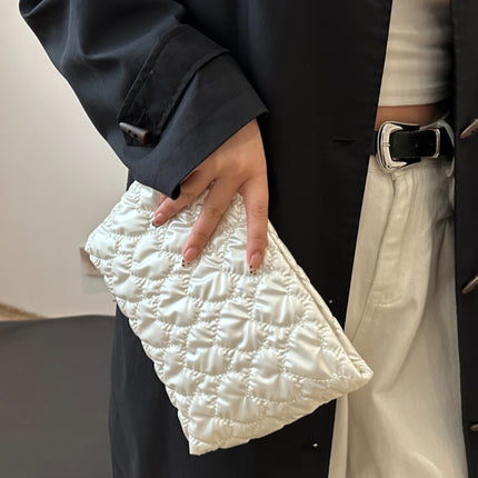 Ruched Heart Clutch with Zipper