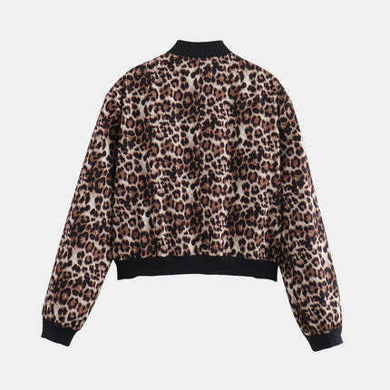 Pocketed Snap Down Baseball Collar Jacket