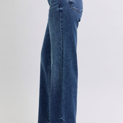 Judy Blue Full Size Raw Hem Mid Rise Jeans