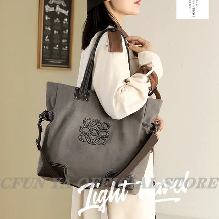 CFUN YA Trend Canvas Tote Bags For Women Female Shoulder Bag Messenger Pack Large Top Handle Bag Handbags Mummy Bolsa Feminina - Vickie Lynn's
