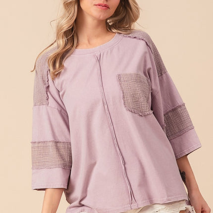 BiBi High-Low Washed T-Shirt