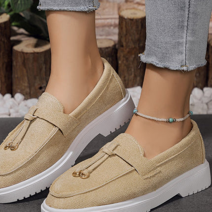 Round Toe Flat Slip-Ons