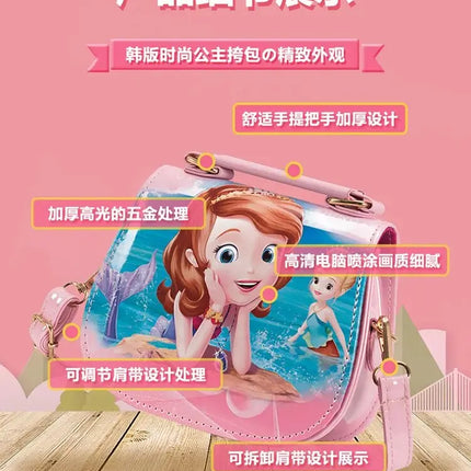 Disney Frozen 2 Elsa Anna Princess Children's Toys Shoulder Bag Girl Sofia Princess Baby Handbag Kid Fashion Shopping Bag Gi