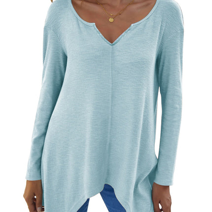 Full Size V-Neck Long Sleeve T-Shirt