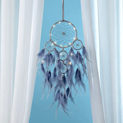 2023 New Dream catchers Retro 5 Ring Dream Catchers Home Decoration Indians Natural Stone Tree of Life Dreamcatcher Wall Hanging