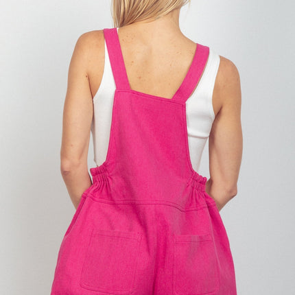 VERY J Adjustable Suspender Overalls with Pockets