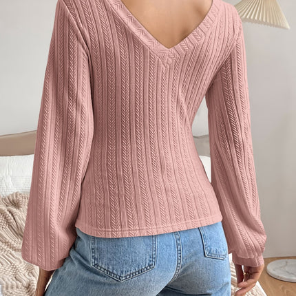 V-Neck Long Sleeve T-Shirt