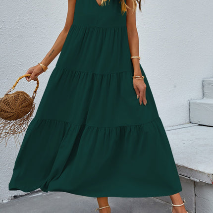 Tiered V-Neck Sleeve Dress