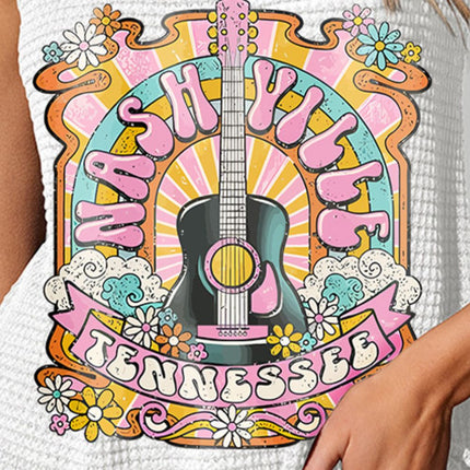 Graphic Wide Strap Tank