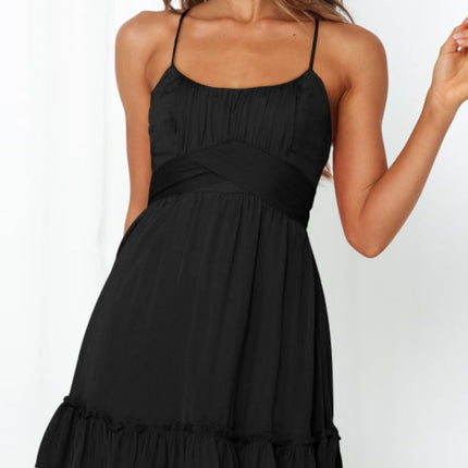 Tied Crisscross Scoop Neck Cami Dress