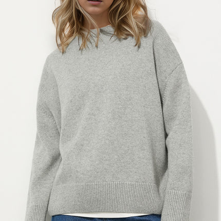 Basic Bae Round Neck Dropped Shoulder Long Sleeve Sweater