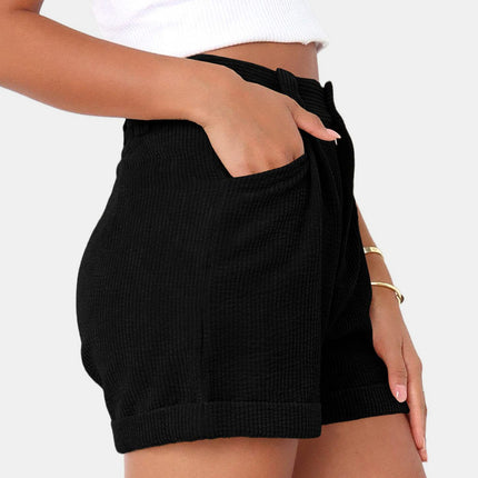 Full Size High Waist Shorts with Pockets