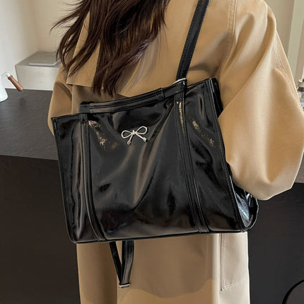 PU Leather Bow Shoulder Bag