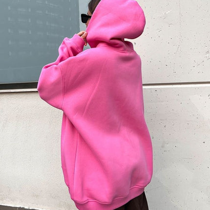 Pocketed Dropped Shoulder Long Sleeve Hoodie