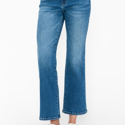 bytos Full Size Cat's Whiskers Mid Rise Ankle Jeans