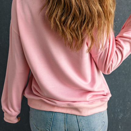 Valentine’s Day XOXO Round Neck Drop Shoulder Sweatshirt