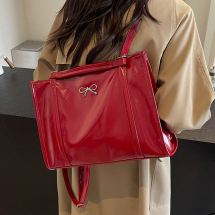 PU Leather Bow Shoulder Bag