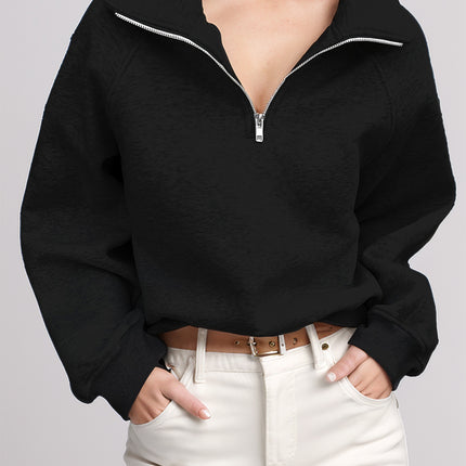 Half Zip Long Sleeve Sweatshirt