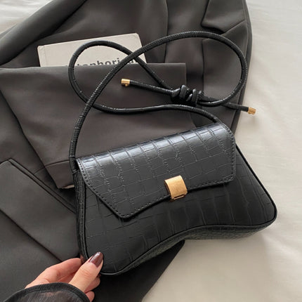 PU Leather Texture Crossbody Bag