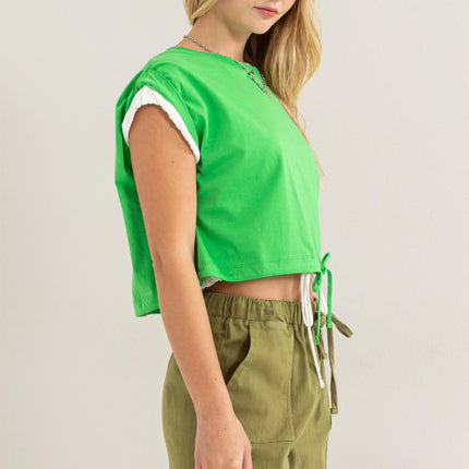 HYFVE Drawstring Hem Crop Top