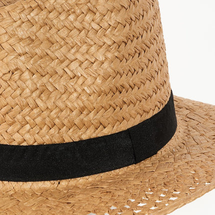 Fame Basket Weave Straw Sun Hat