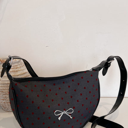 Polyester Printed Adjustable Strap Crossbody Bag