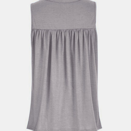 Lace Detail Round Neck Tank