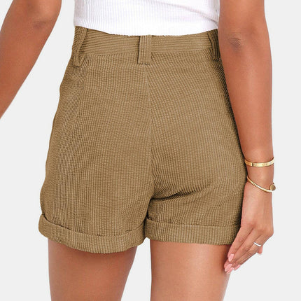 Full Size High Waist Shorts with Pockets