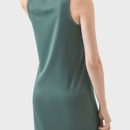 Round Neck Sleeveless Active Dress