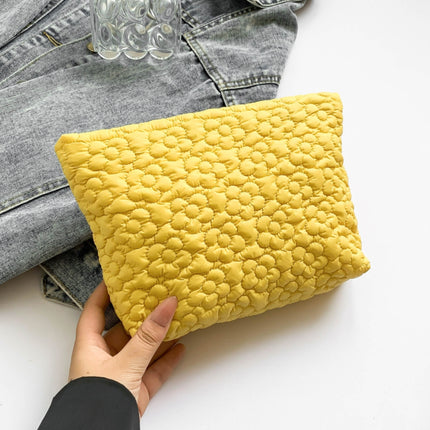 Flower Texture Polyester Clutch